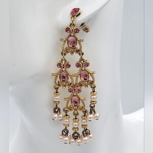 Pink Chandelier Earrings #2301
